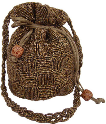 

The Living Craft The Living Craft Satin Potli with heavy bead work Potli(Multicolor)