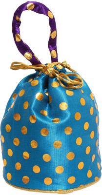 

Bagaholics Ethnic Silk Potli Batwa Potli(Blue)
