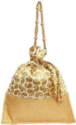 

Bagaholics Ethnic Jute Potli Batwa Potli(Gold)