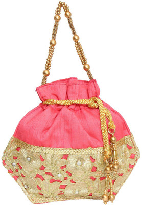 

Bagaholics Ethnic Silk Potli Batwa Potli(Pink)