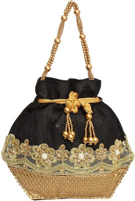 

Bagaholics Ethnic Silk Potli Batwa Potli(Black)