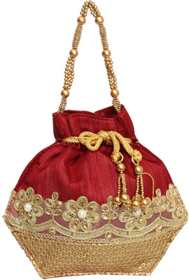 

Bagaholics Ethnic Silk Potli Batwa Potli(Maroon)