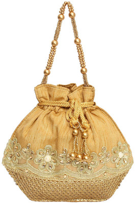 

Bagaholics Ethnic Silk Potli Batwa Potli(Brown)