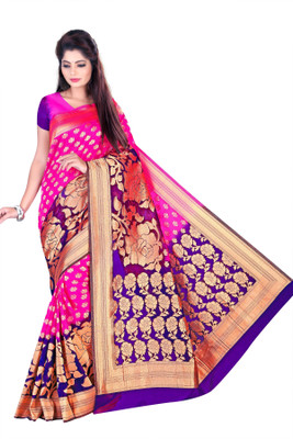 

Weavedeal Embellished Kanjivaram Silk Cotton Blend Saree(Pink)