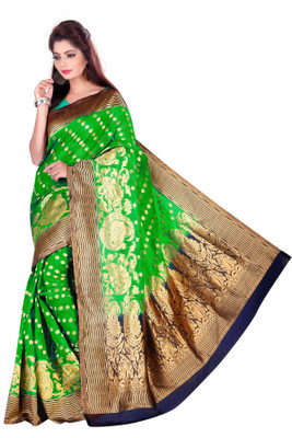 

Weavedeal Embellished Kanjivaram Silk Cotton Blend Saree(Green)