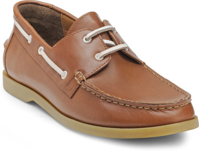Teakwood Slip On Loafers For Men(Tan