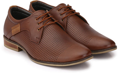 

Levanse Ventilated Corporate Casuals For Men(Brown, Rusty brown