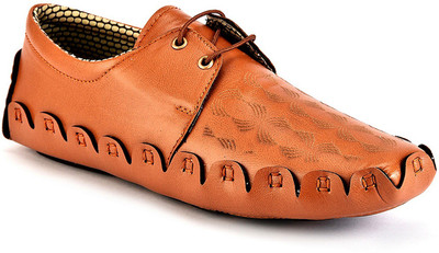 

Shoe Island Designer Tan Brown Lace-Up Casuals For Men(Tan