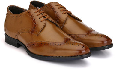 

Levanse Executive Brogues Lace Up For Men(Tan, Matte tan