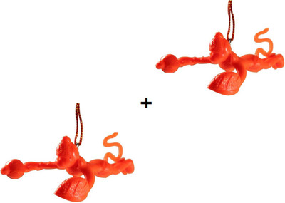 

Smstraders Hindu God Idol Flying Hanuman Ji Decorative Showpiece - 6 cm(Plastic, Orange)