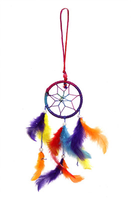 

Vastu Art Vastu / Feng Shui / Dream Catcher For Good Dreams And Positive Energy Decorative Showpiece - 41 cm(Wool, Multicolor)