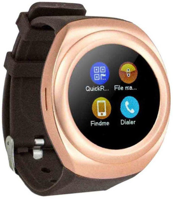 

Doodads Touch Screen with Sim & Memory Card Slot, Bluetooth Connectivity and Fitness Tracker Smartwatch Golden Smartwatch(Gold Strap)