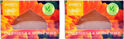 

Khadi Herbal Premium 100 % Celendula & Honey Soap with Palm oil & Aromatherapy Handmade Soap(200 g, Pack of 2)