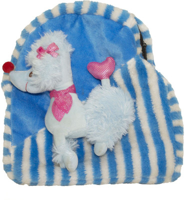 

Tickles Blue Cute Poodle School Bag - 32 cm(Blue)