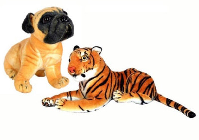 

ManoJ Enterprises Fashionble Gift Soft Stuff Lower Teddy Bear & PG-Dog 32 Cm - 14 inch(Multicolor)