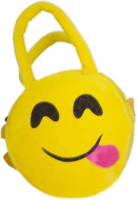 

Tickles Tongue out Smiley Hand Bag - 21 cm(Yellow)