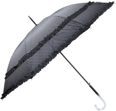 

Murano Double frill dot auto open single fold Umbrella(Black)