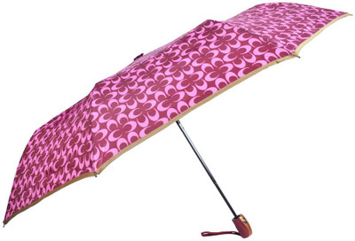 

Murano auto open 3 fold rubber finished handle Umbrella(Black)