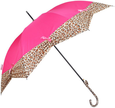 

Murano Leopard Design auto open Straight Umbrella(Pink)