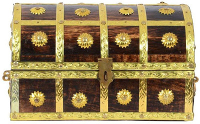 

Desi Karigar Wooden Jewellery Box Jewellery Vanity Box(Brown)
