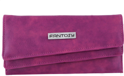 

Fantosy Women Casual, Evening/Party Purple, Silver Artificial Leather Card Holder