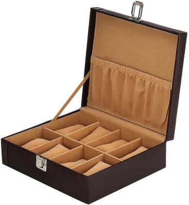 Valley PU leather Watch box Watch Box(Brown, Holds 8 Watches)   Watches  (Valley)