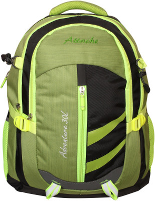 

Attache Adventure 30lt School Bag (Green & Black) With Rain Cover … 30 L Backpack(Multicolor)