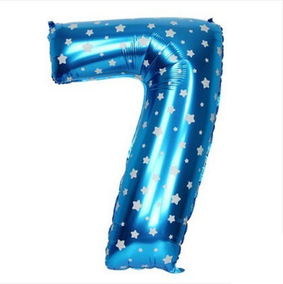 

ROCK THE PARTY Printed BLUE 7 Balloon(Blue, Pack of 1)