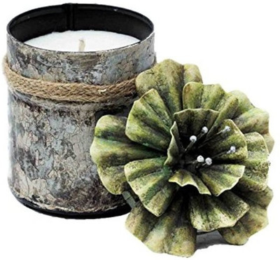 

Bali Mantra BALI MANTRA HIBISCUS FLOWER LID TOP NATURAL SOY WAX CANDLE WITH DISTRESSED TIN (BLACK + ORANGE 4" x 5") SCENT : PEACH & GRAPEFRUIT Candle(Green, Pack of 2)