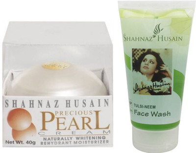 Shahnaz Husain Pearl Cream and Tulsi-Neem Face Wash Combo Combo Set(Set of 2) Flipkart