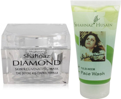 Shahnaz Husain Diamond Mask and Tulsi-Neem Face Wash Combo Combo Set(Set of 2) Flipkart