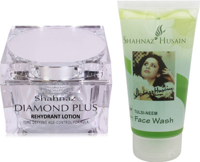 

Shahnaz husain Diamond Lotion and Tulsi-Neem Face Wash Combo Combo Set(Set of 2)