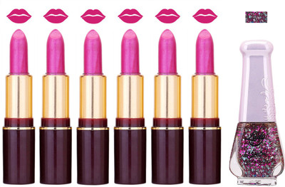 

Lady Fashion Multi Make Up Combo Lips & Nails 2202101814(Set of 7)