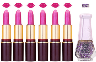 

Lady Fashion Multi Make Up Combo Lips & Nails 2202101812(Set of 7)