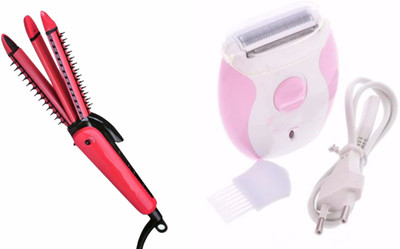 

Kemtech 8890 and 2001 Personal Care Appliance Combo(Hair Straightener, Epilator)