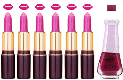 

Lady Fashion Multi Make Up Combo Lips & Nails 2202101842(Set of 7)