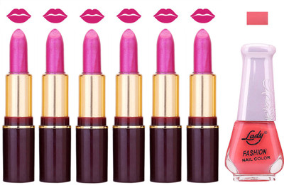 

Lady Fashion Multi Make Up Combo Lips & Nails 2202101833(Set of 7)
