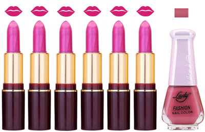 

Lady Fashion Multi Make Up Combo Lips & Nails 2202101865(Set of 7)