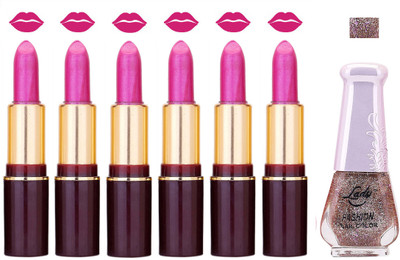 

Lady Fashion Multi Make Up Combo Lips & Nails 2202101809(Set of 7)