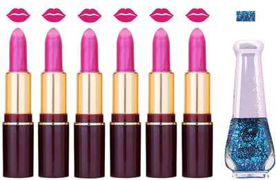 

Lady Fashion Multi Make Up Combo Lips & Nails 2202101803(Set of 7)