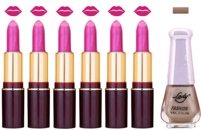 

Lady Fashion Multi Make Up Combo Lips & Nails 2202101858(Set of 7)