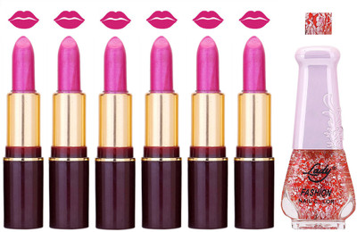 

Lady Fashion Multi Make Up Combo Lips & Nails 2202101817(Set of 7)