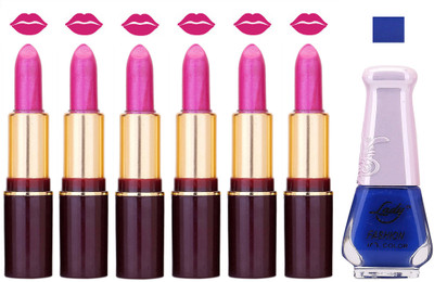 

Lady Fashion Multi Make Up Combo Lips & Nails 2202101830(Set of 7)