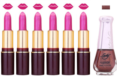 

Lady Fashion Multi Make Up Combo Lips & Nails 2202101850(Set of 7)