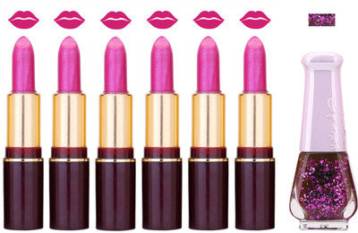 

Lady Fashion Multi Make Up Combo Lips & Nails 2202101822(Set of 7)