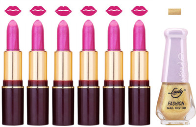 

Lady Fashion Multi Make Up Combo Lips & Nails 2202101847(Set of 7)