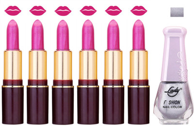 

Lady Fashion Multi Make Up Combo Lips & Nails 2202101829(Set of 7)