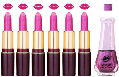 

Lady Fashion Multi Make Up Combo Lips & Nails 2202101841(Set of 7)