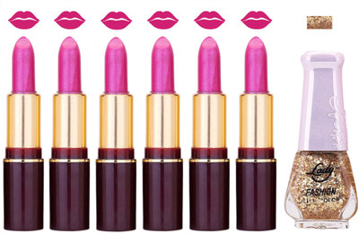 

Lady Fashion Multi Make Up Combo Lips & Nails 2202101848(Set of 7)