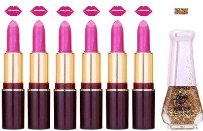 

Lady Fashion Multi Make Up Combo Lips & Nails 2202101808(Set of 7)